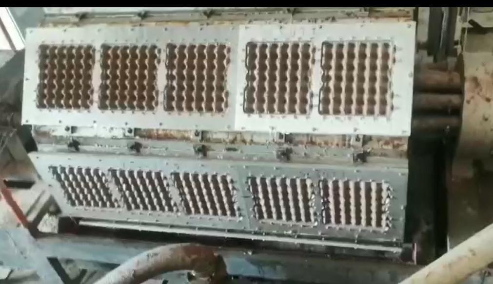 4000-5000 штук в час Мощность яйцехранилищная целлюлозная формовая машина 12-20 ударов / минуту скорость формования для яйцехранилищной машины