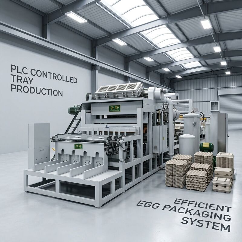 5*8Molds 5000pcs/h Paper Egg Tray Production Line Machine With Complete Pulping Forming Drying And Automatic Stacking Systems For Paper Egg Tray Egg Carton Shoe Tray Seedling Tray Making